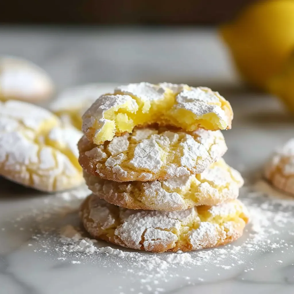 Soft and chewy sourdough lemon crinkle cookies with a zesty citrus flavor.