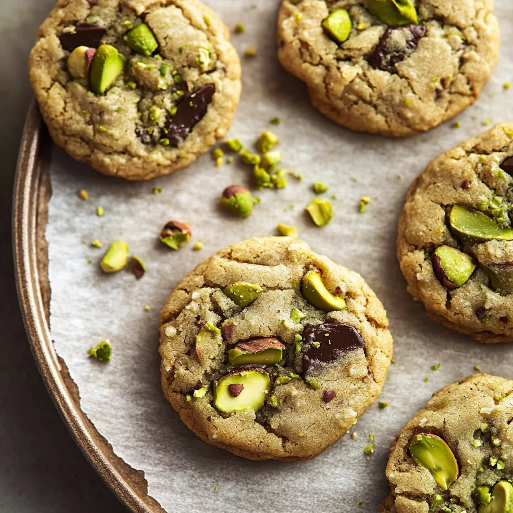A plate of cookies with almonds and chocolate chips.