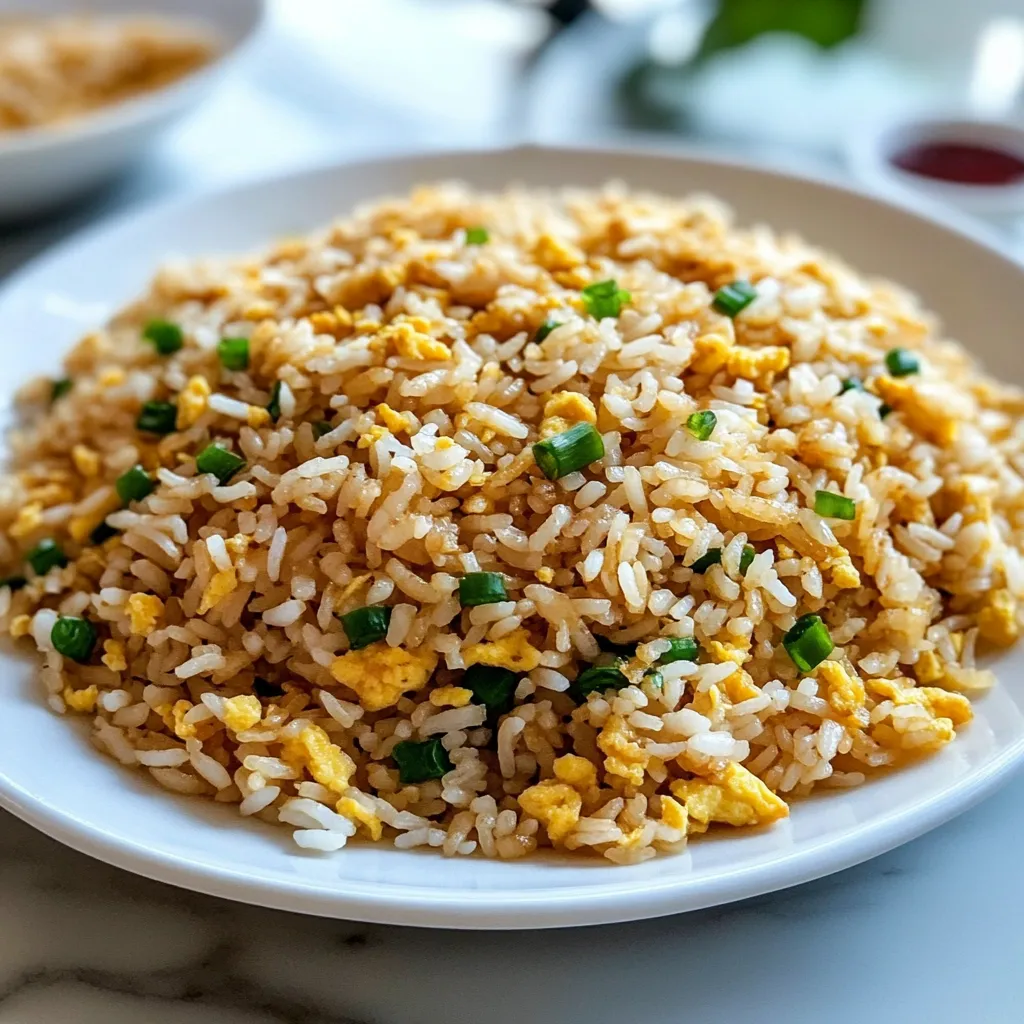 A plate of rice with green onions.