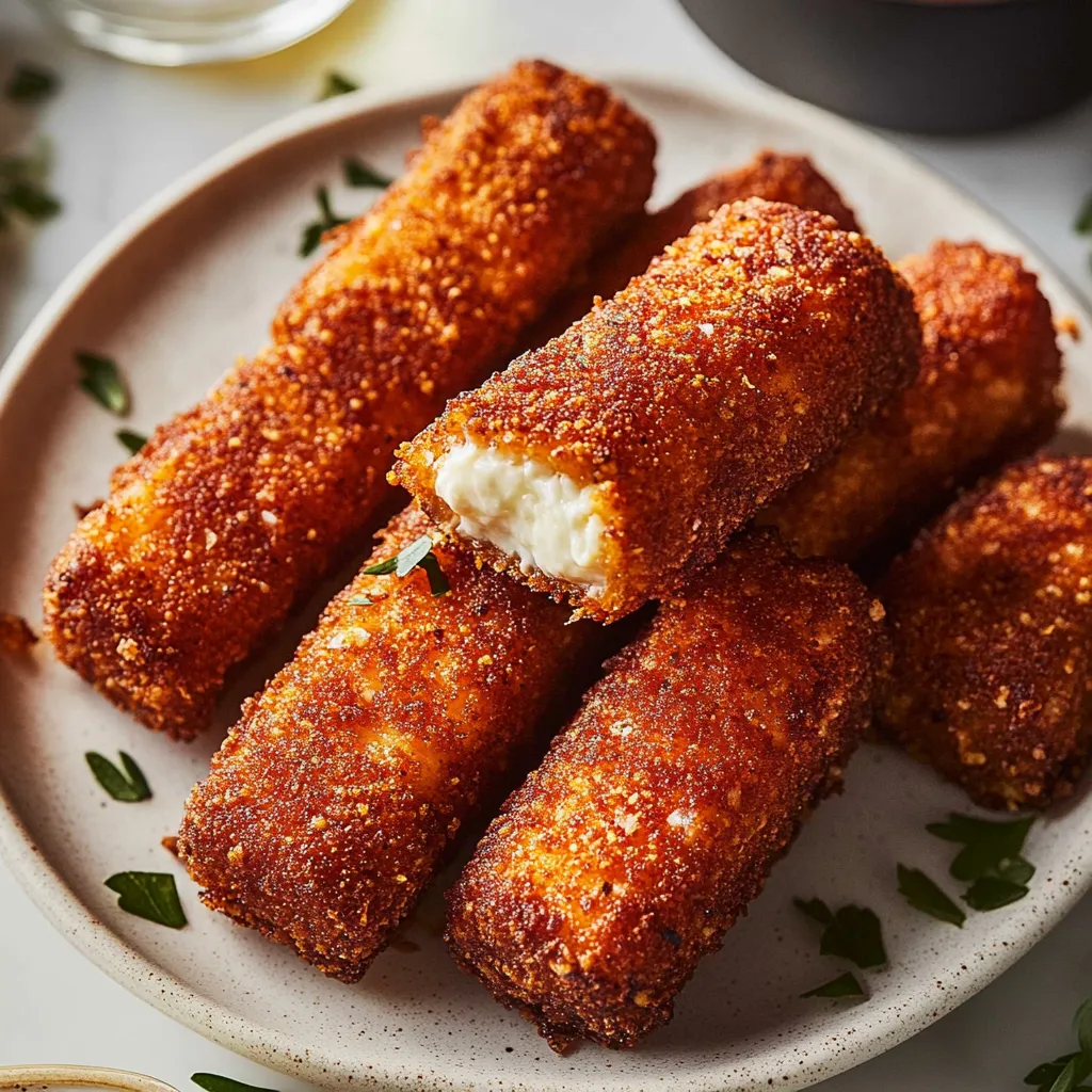 A plate of breaded food.