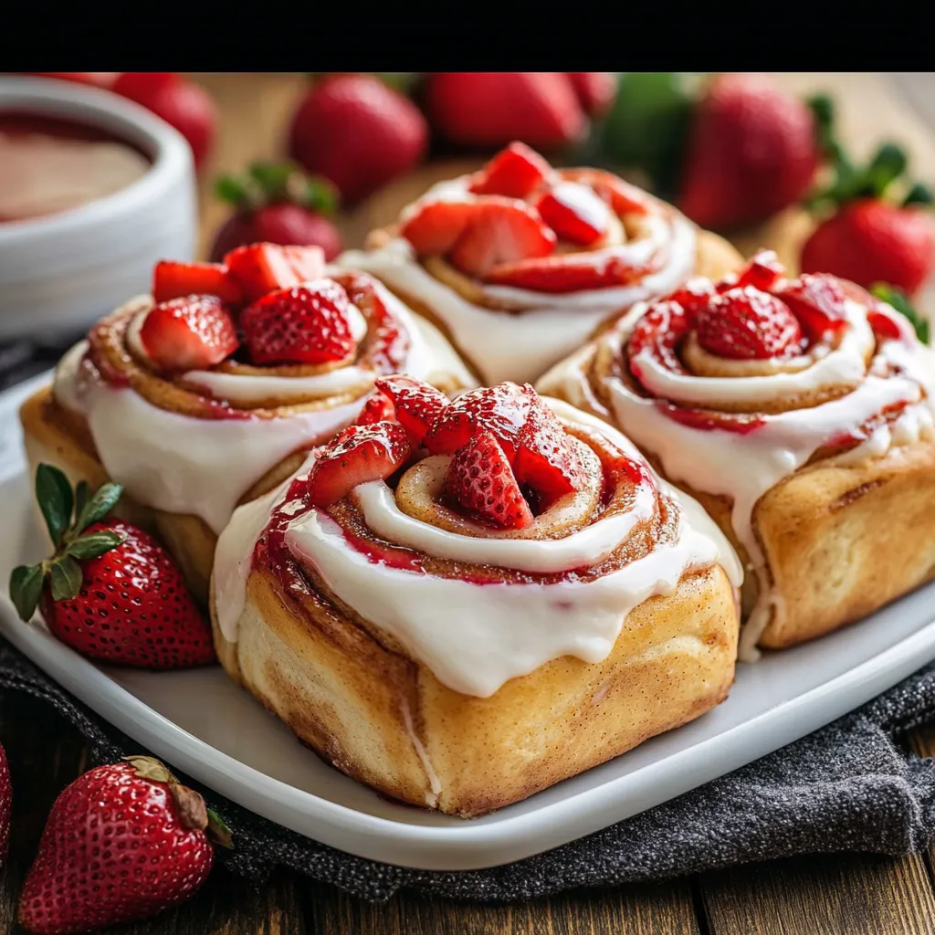 A plate of strawberry swirl pastries.
