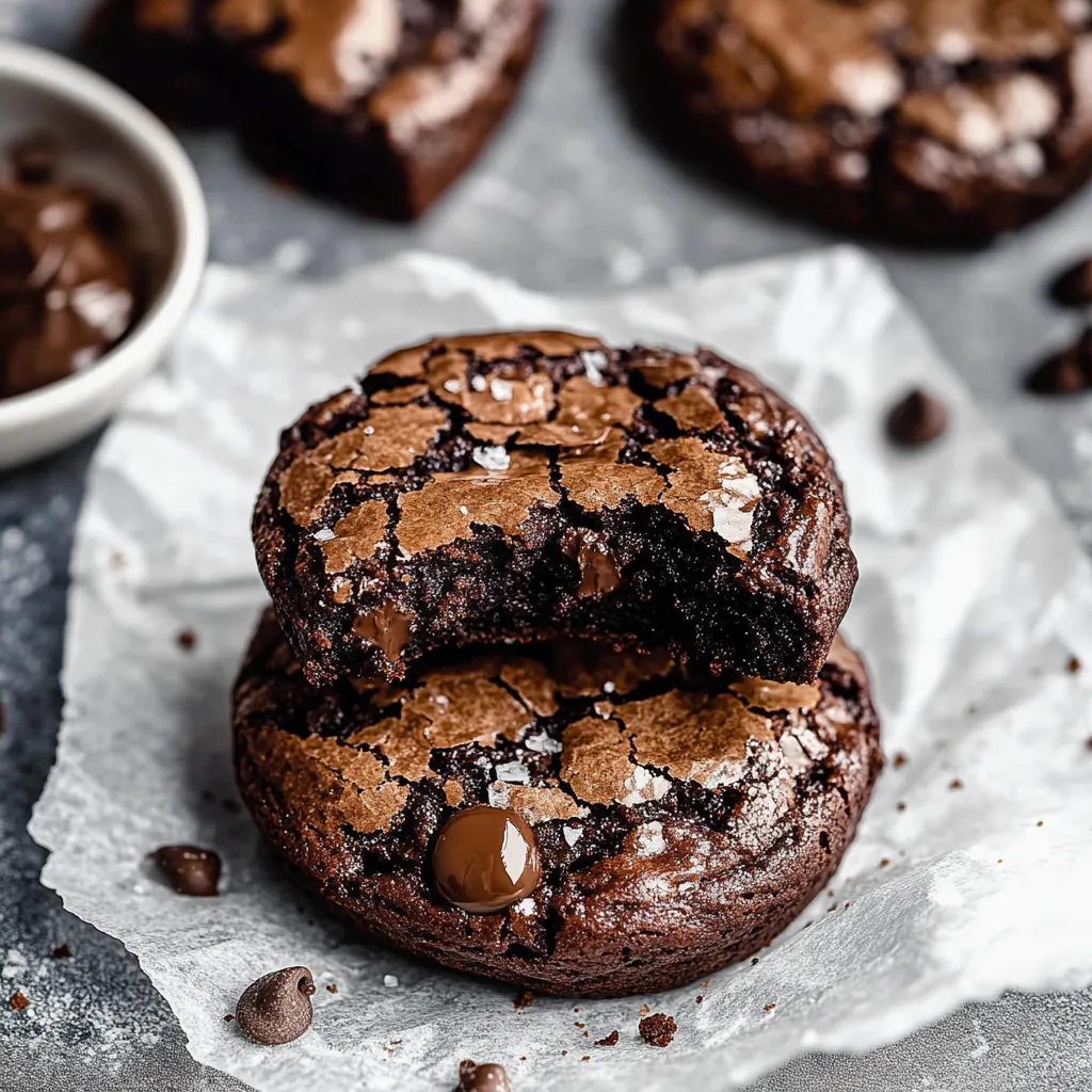 A chocolate brownie with chocolate drizzle.