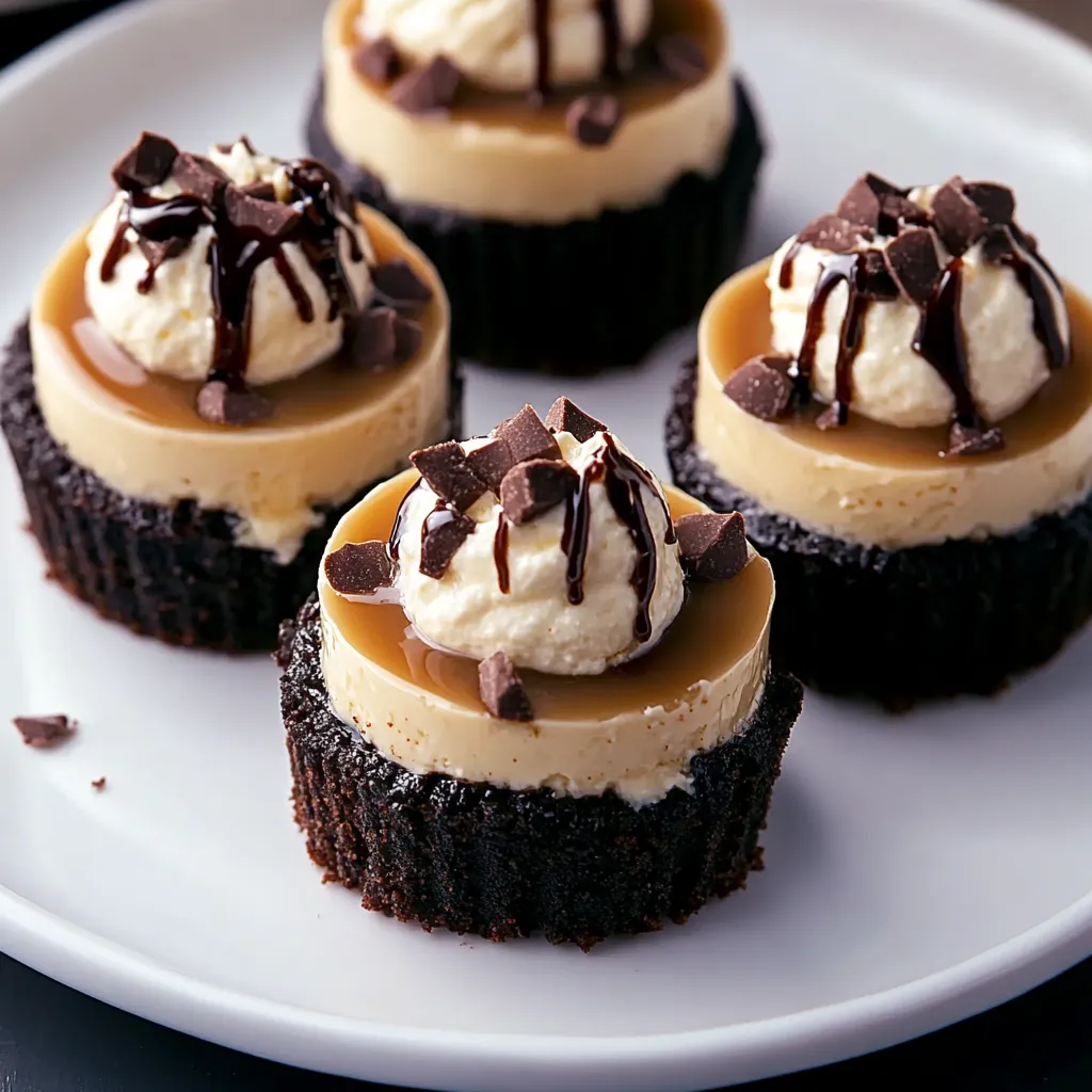 Four chocolate cupcakes with white frosting.