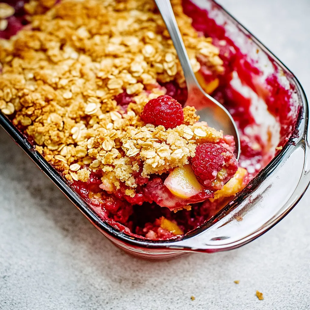 A bowl of fruit with a spoon in it.