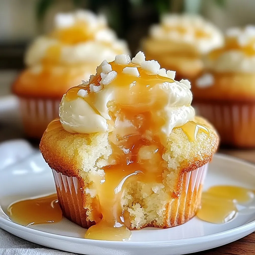 A cupcake with a bite taken out of it.
