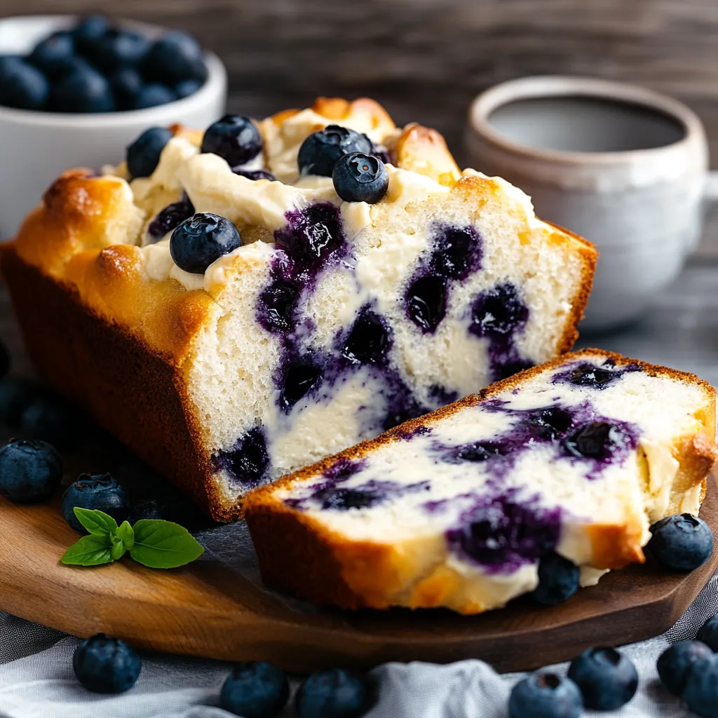 A slice of blueberry cake.