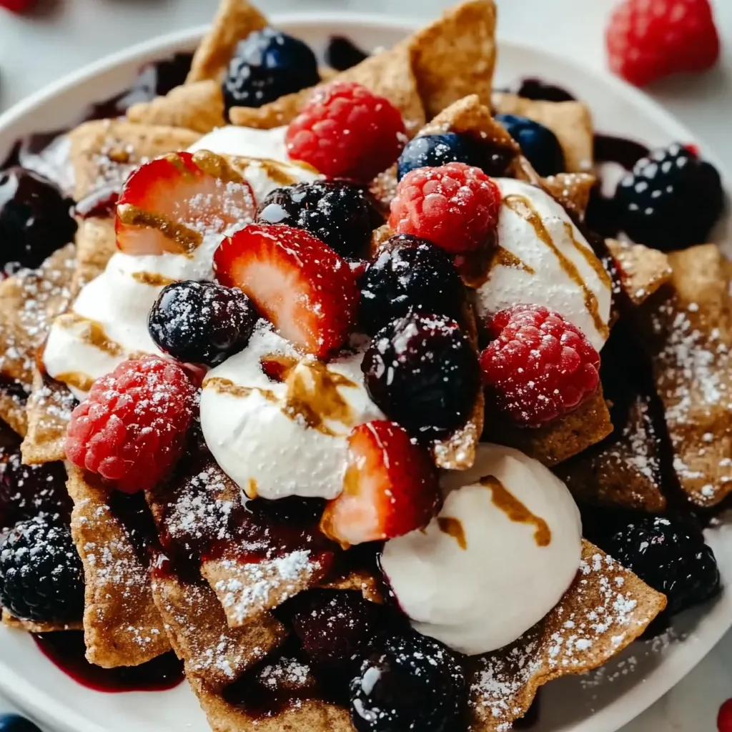 A plate of food with strawberries, blueberries, and raspberries.