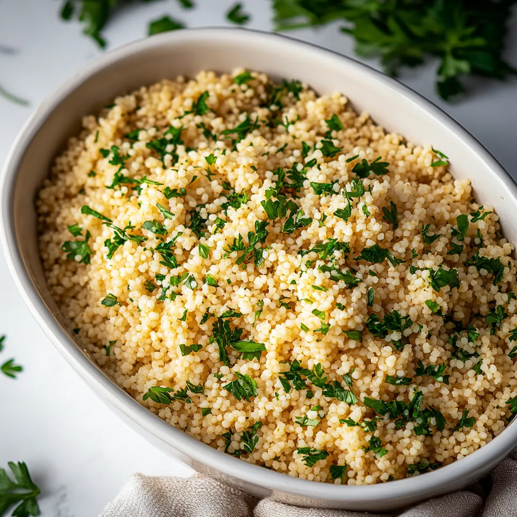 A bowl of rice with green herbs on top.