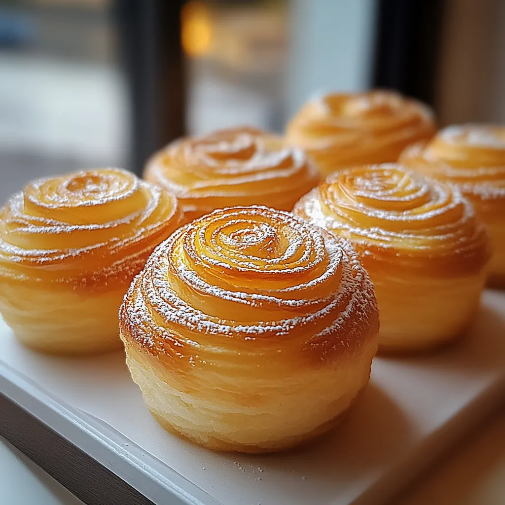 A plate of pastries with powdered sugar on top.