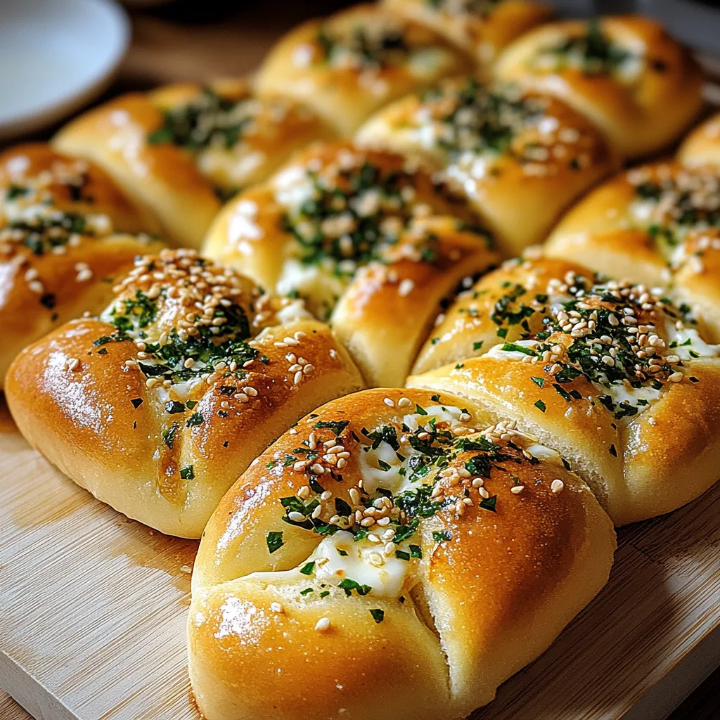A plate of bread with herbs on top.
