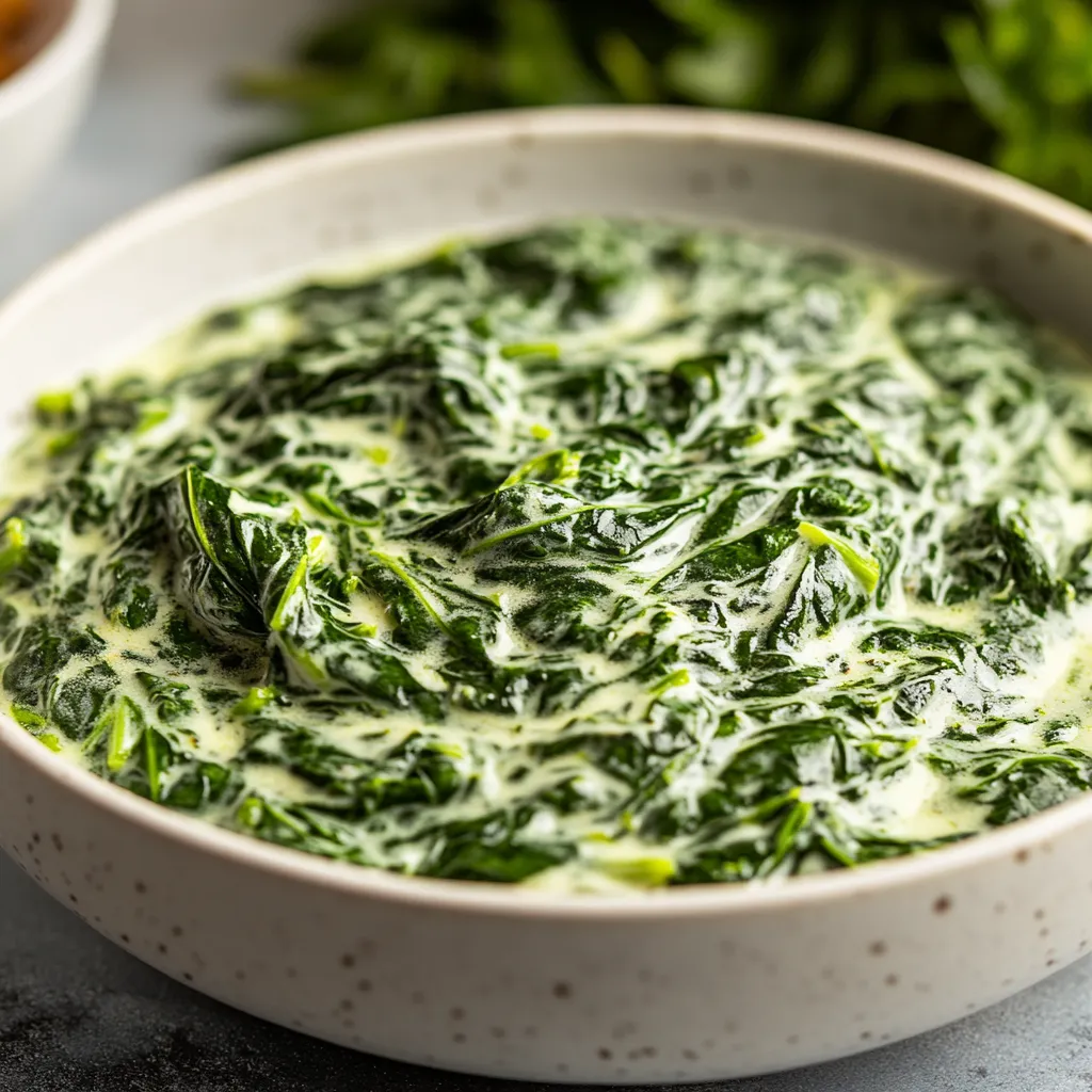A bowl of greens.