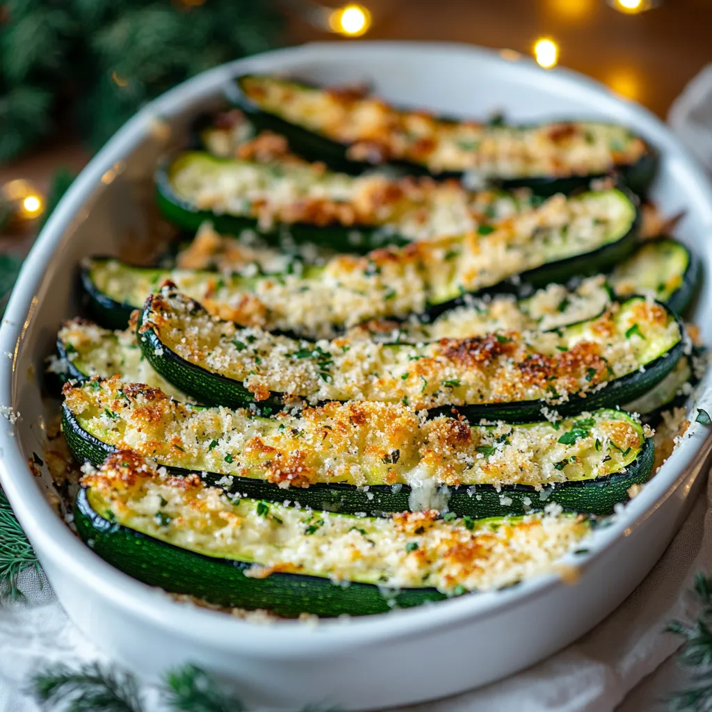A bowl of food with zucchini and cheese.