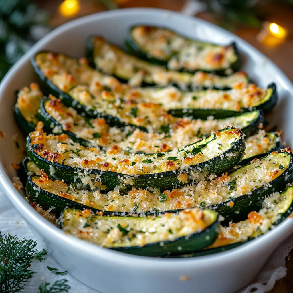 A bowl of food with zucchini and cheese.