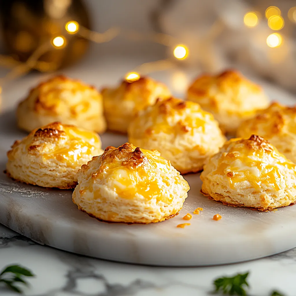 A plate of cheese and chives biscuits.