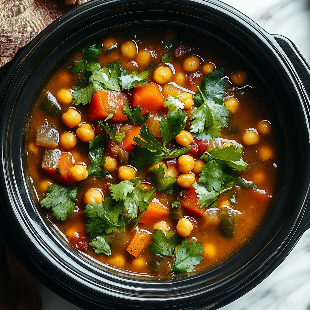 A bowl of soup with vegetables and herbs.