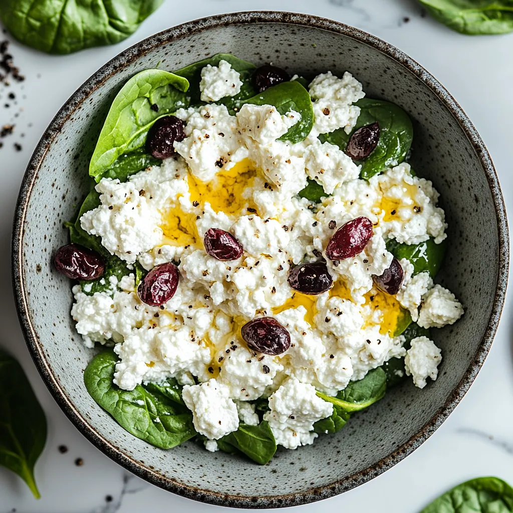 A bowl of food with white cheese and red grapes.