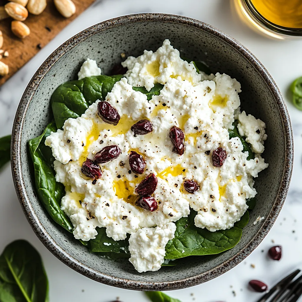 A bowl of food with cheese and red grapes.