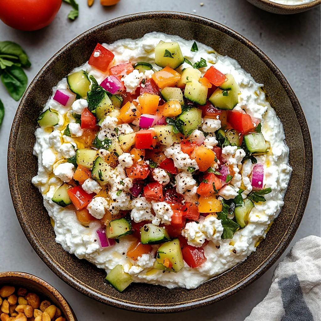 A bowl of food with vegetables and cheese.