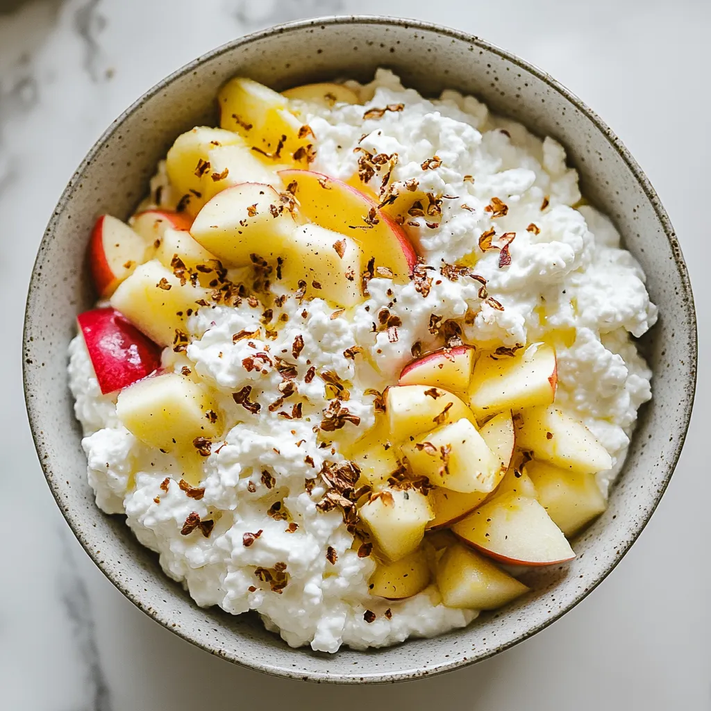 A bowl of fruit with white cream.