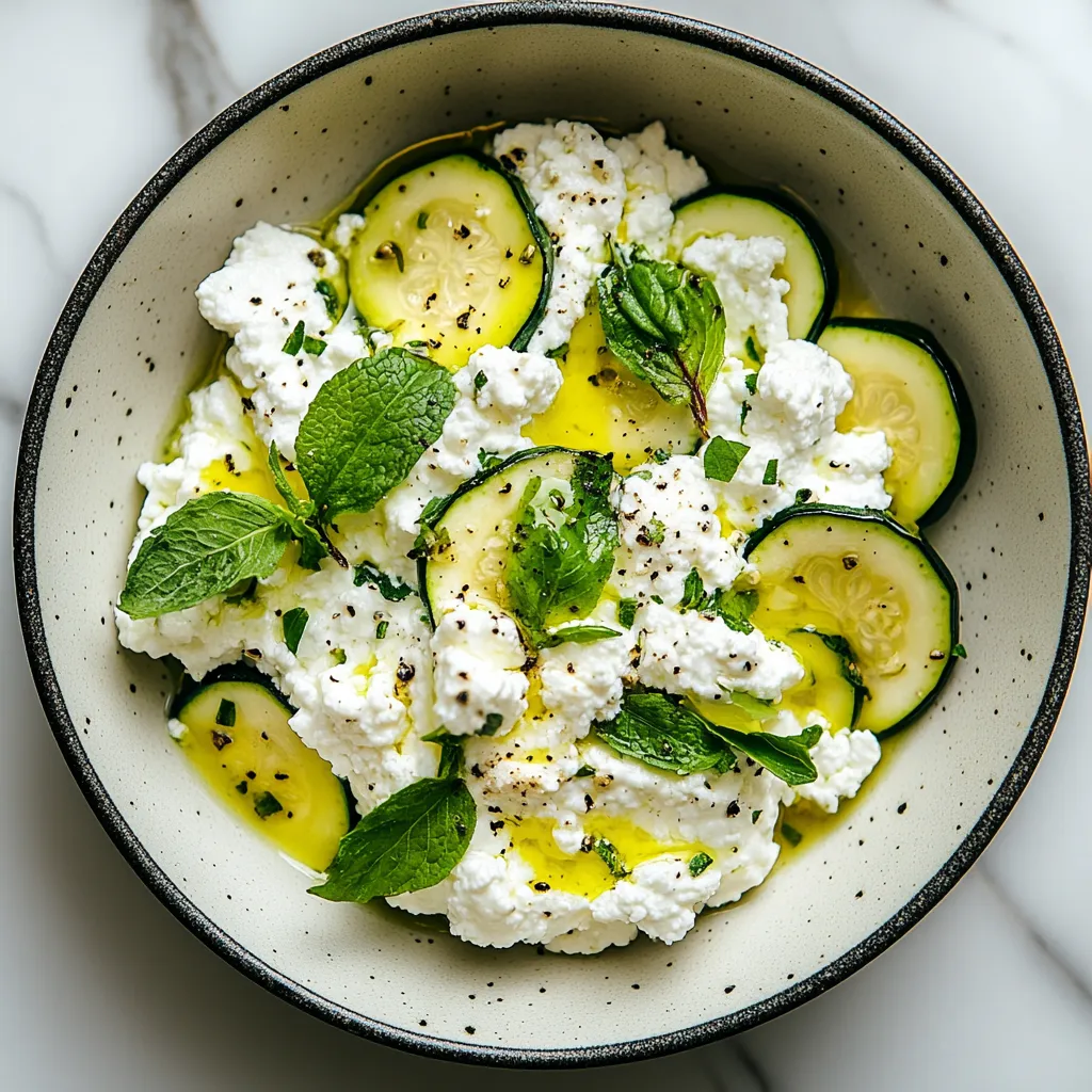 A bowl of food with zucchini and cheese.