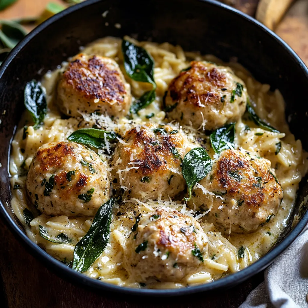 A bowl of pasta with meatballs and cheese.