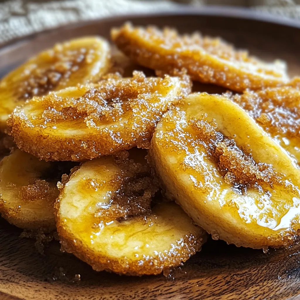 A plate of bananas with sugar on top.
