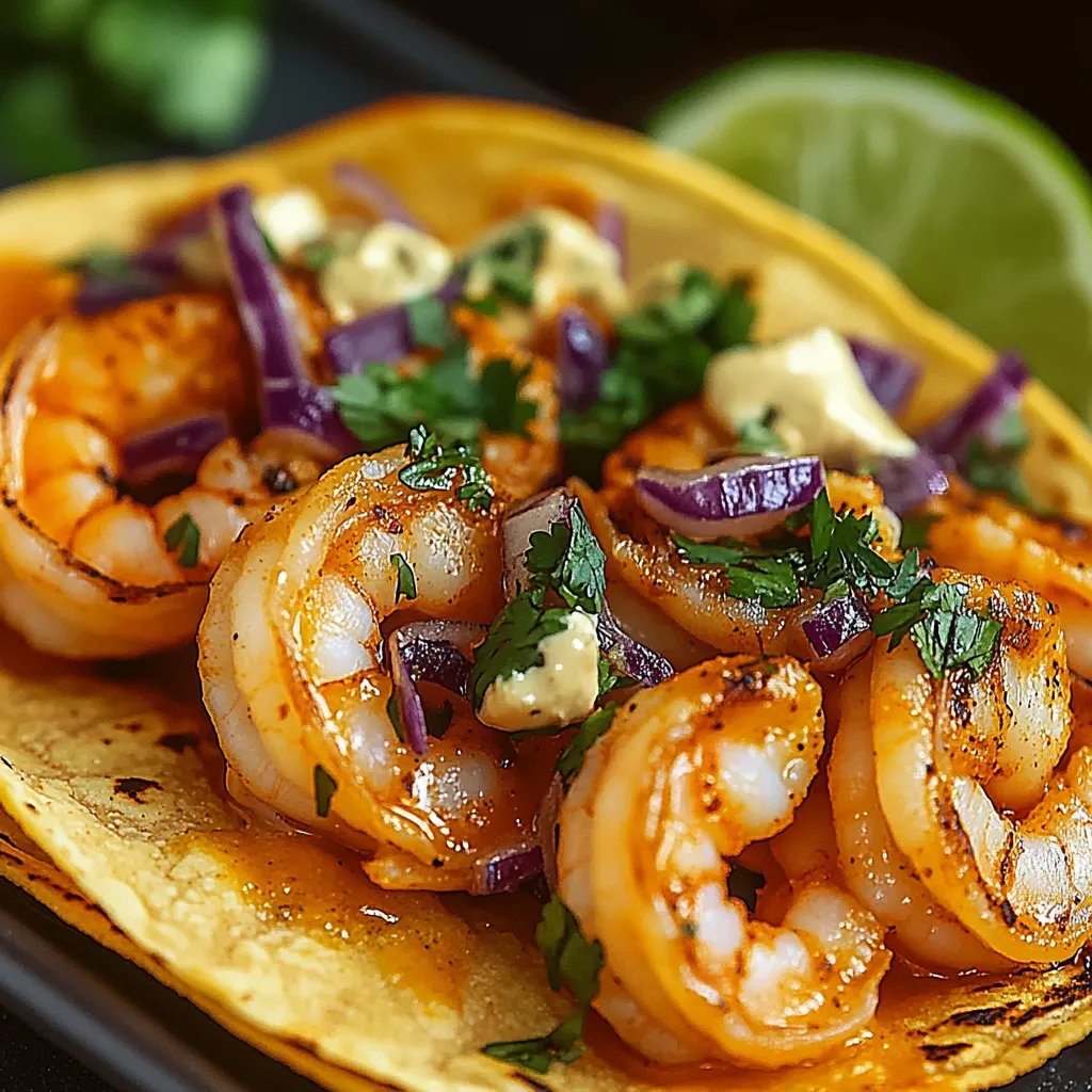 A plate of shrimp with a taco shell.