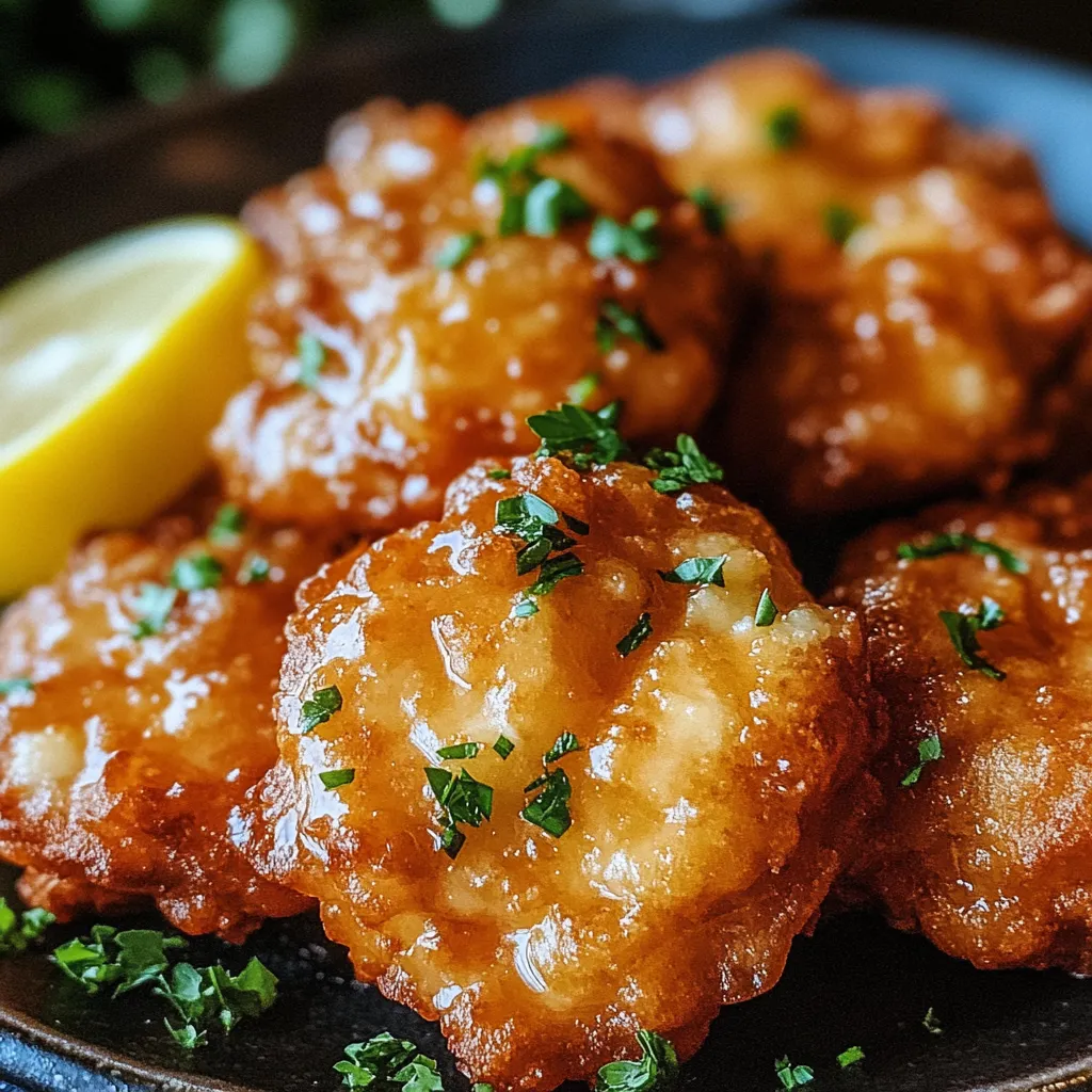 A plate of food with a lemon wedge on top.