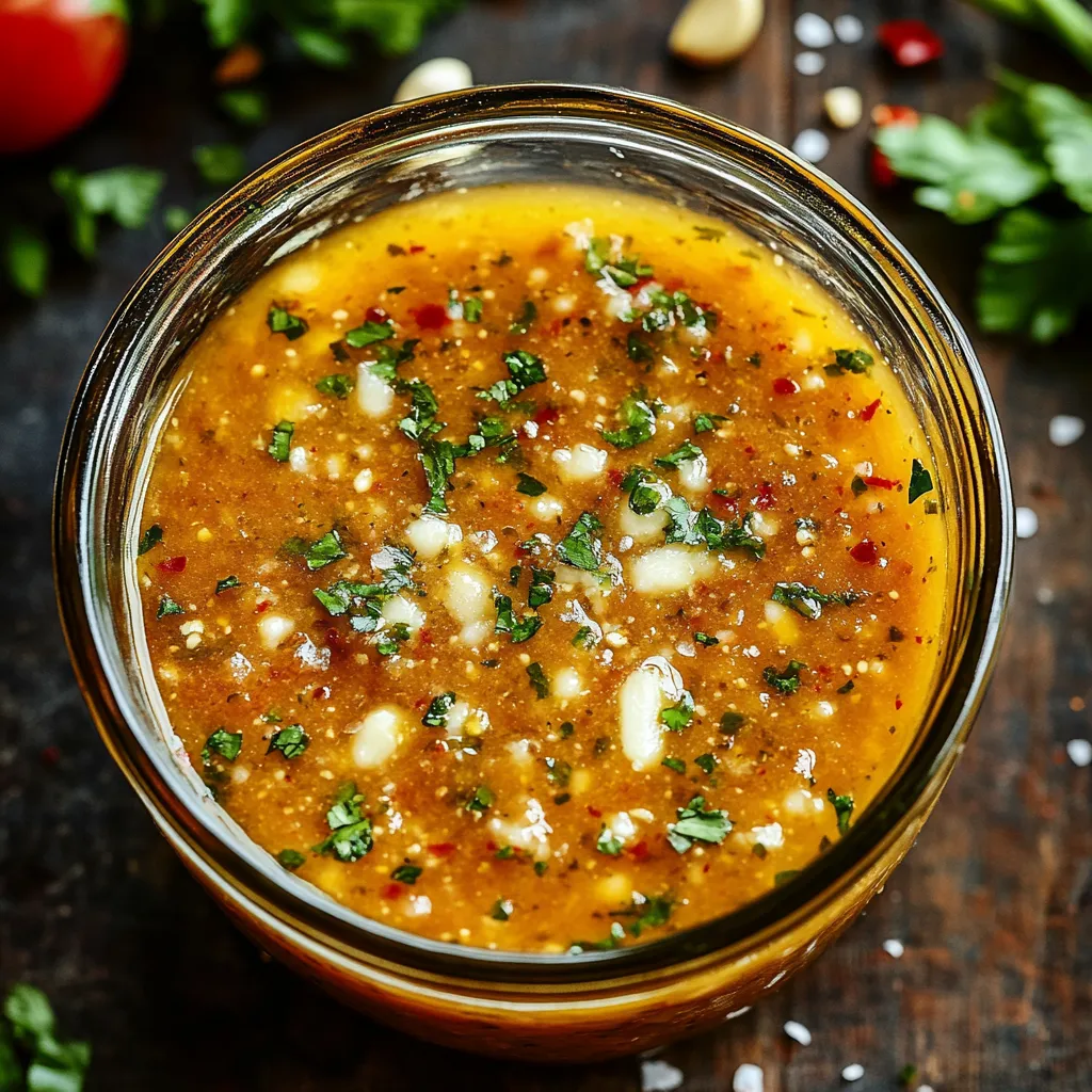 A jar of sauce with a spoon in it.