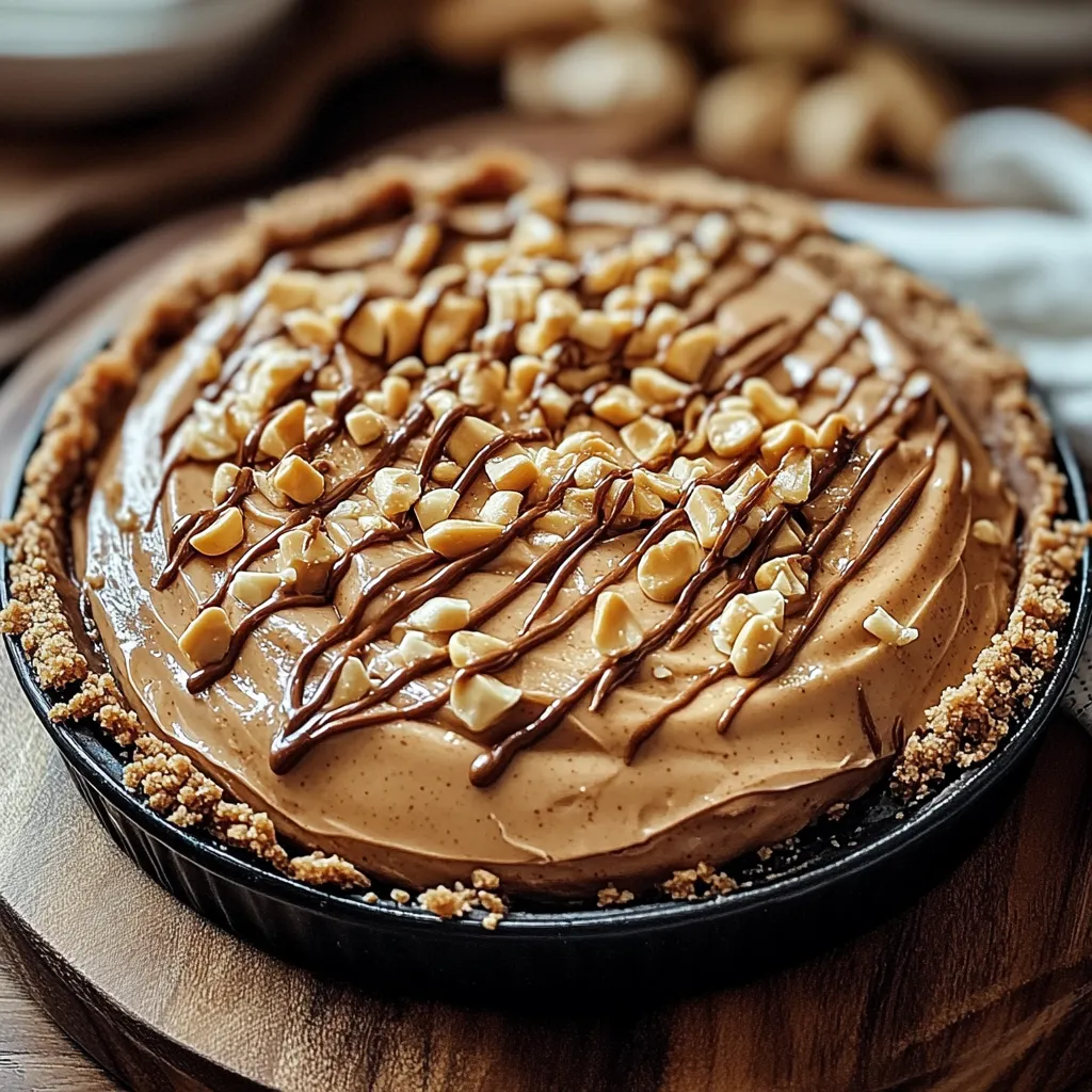 A slice of pie with chocolate and nuts.