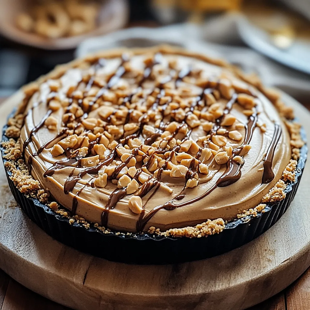 A slice of pie with chocolate and nuts.