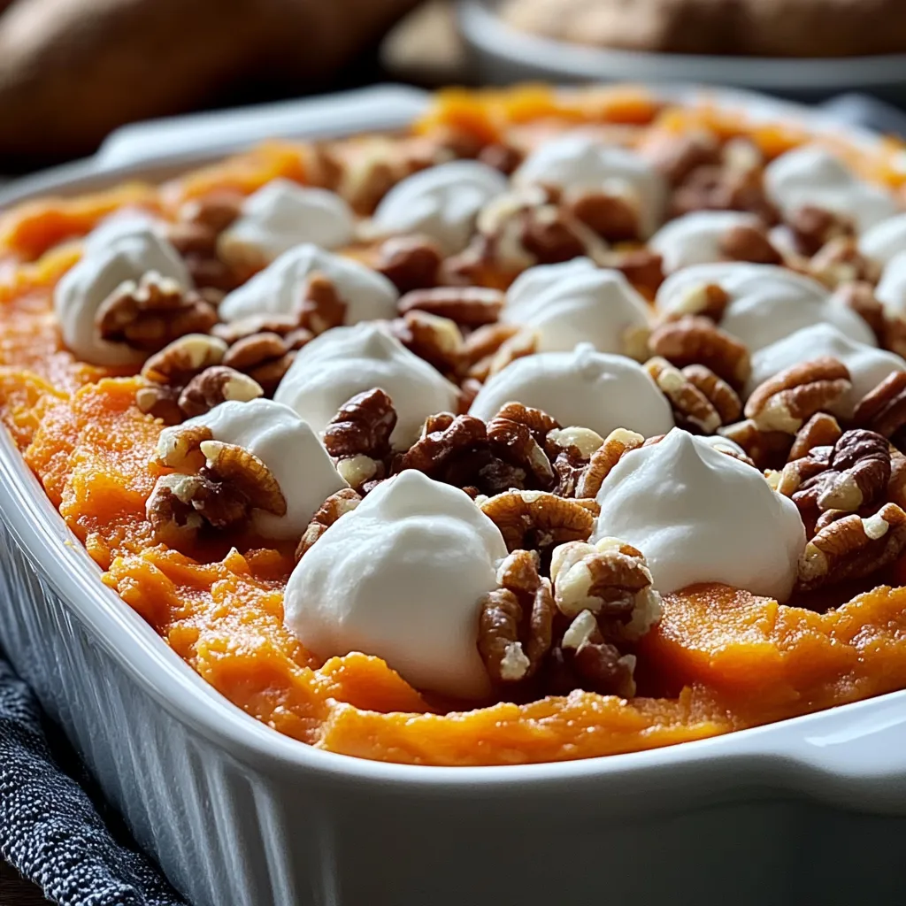 A white bowl filled with a sweet dessert.