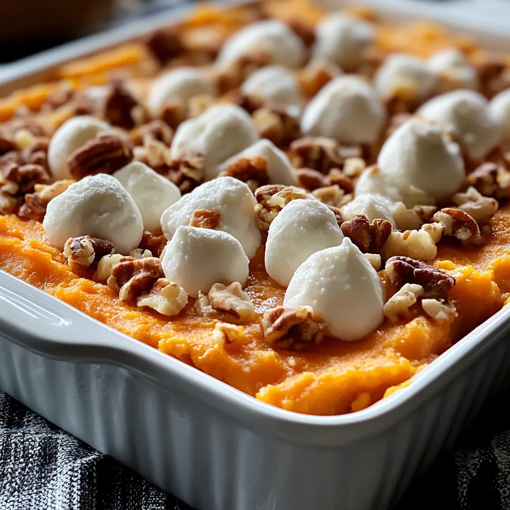 A white and orange casserole dish with white and brown nuts.