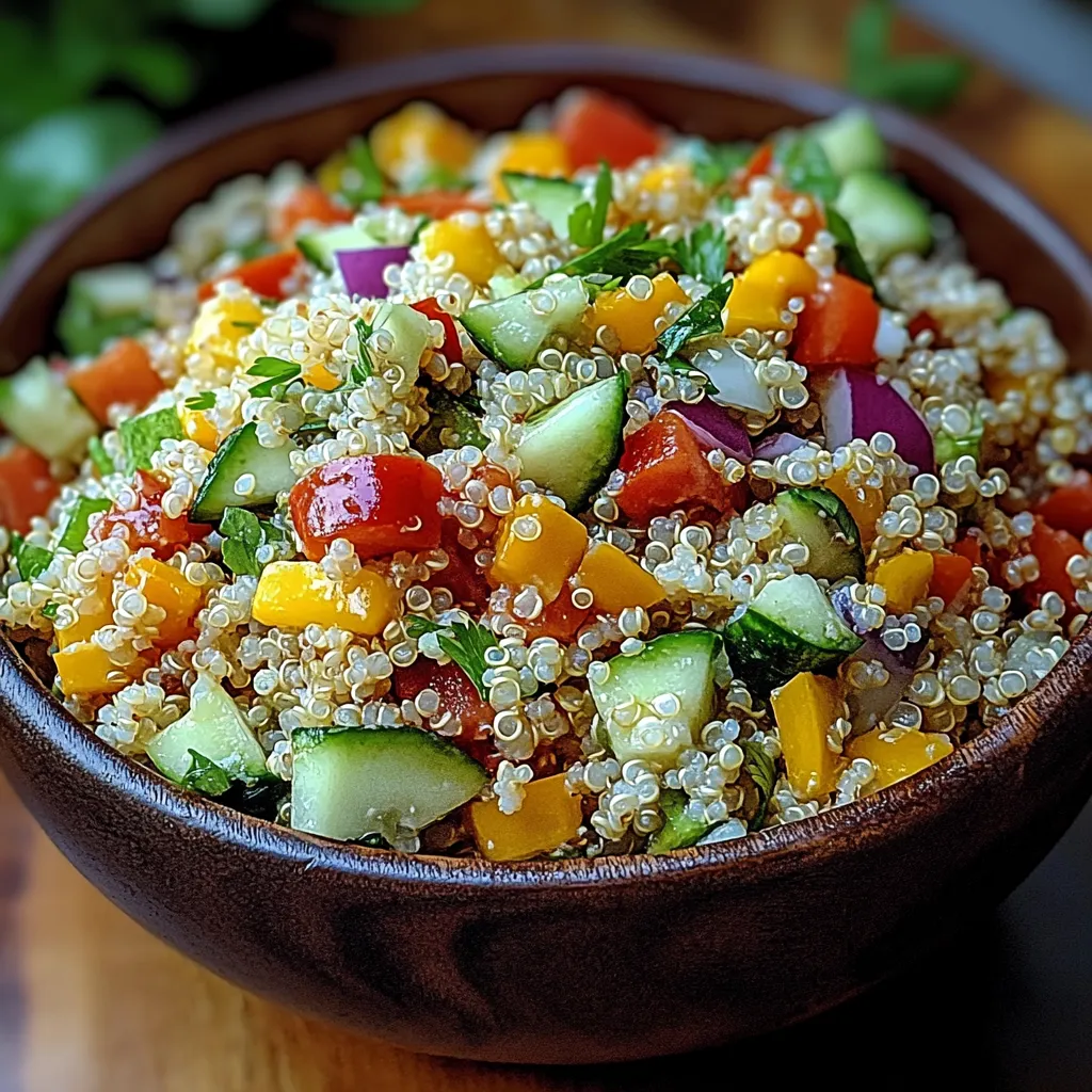 A bowl of food with cucumbers, tomatoes, and rice.
