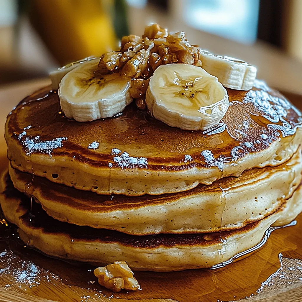 Bananas on top of pancakes.