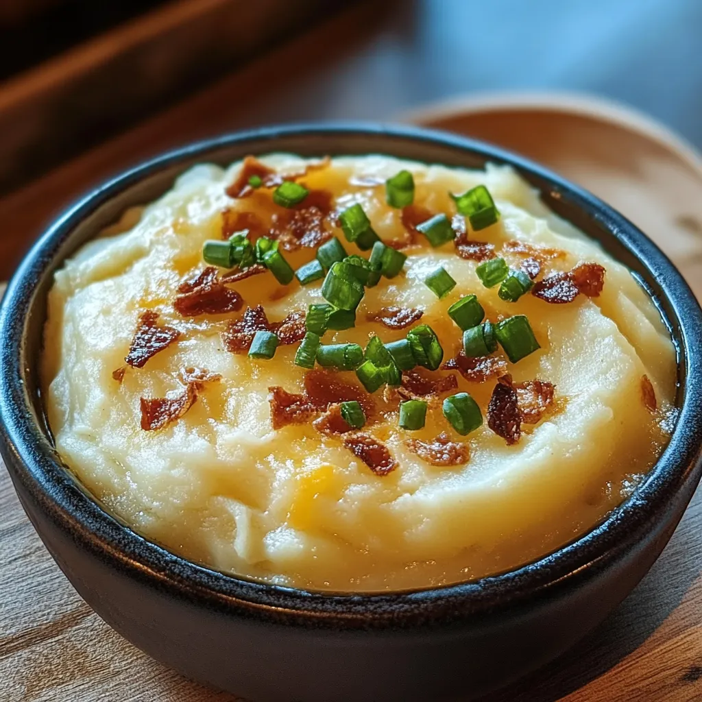 A bowl of food with bacon and green onions.