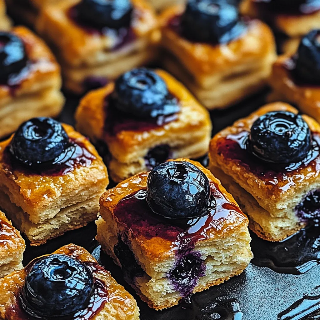 Blueberry jam on a croissant.