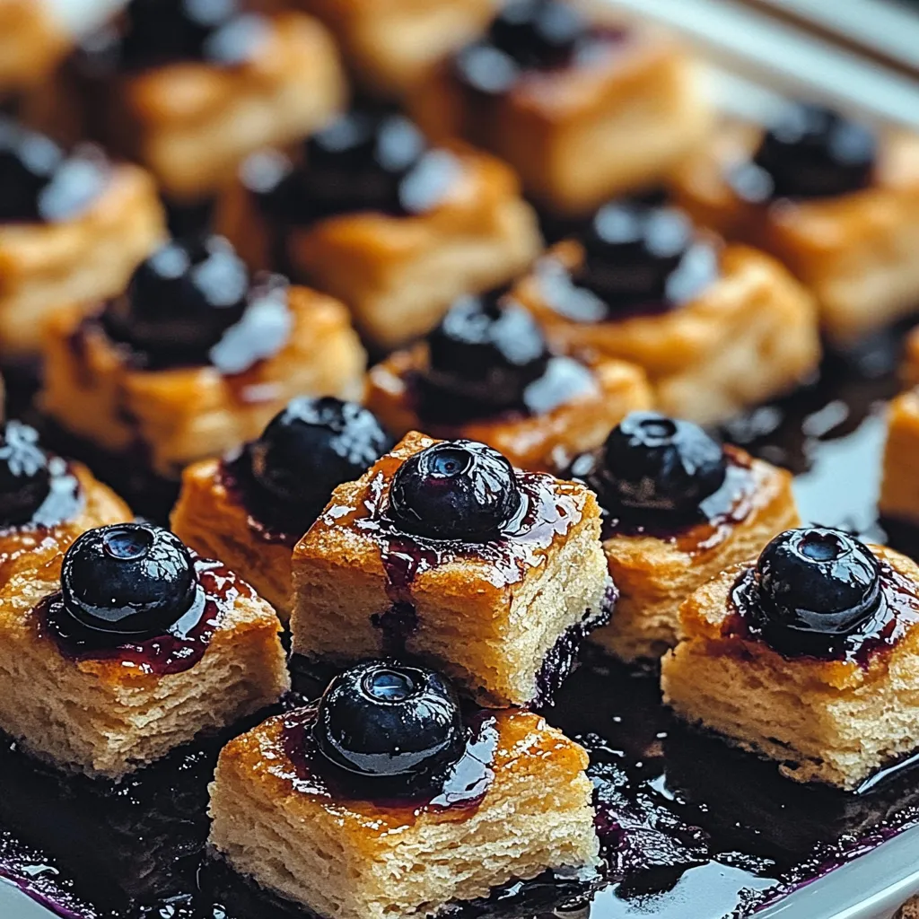 A plate of food with blueberries on top.