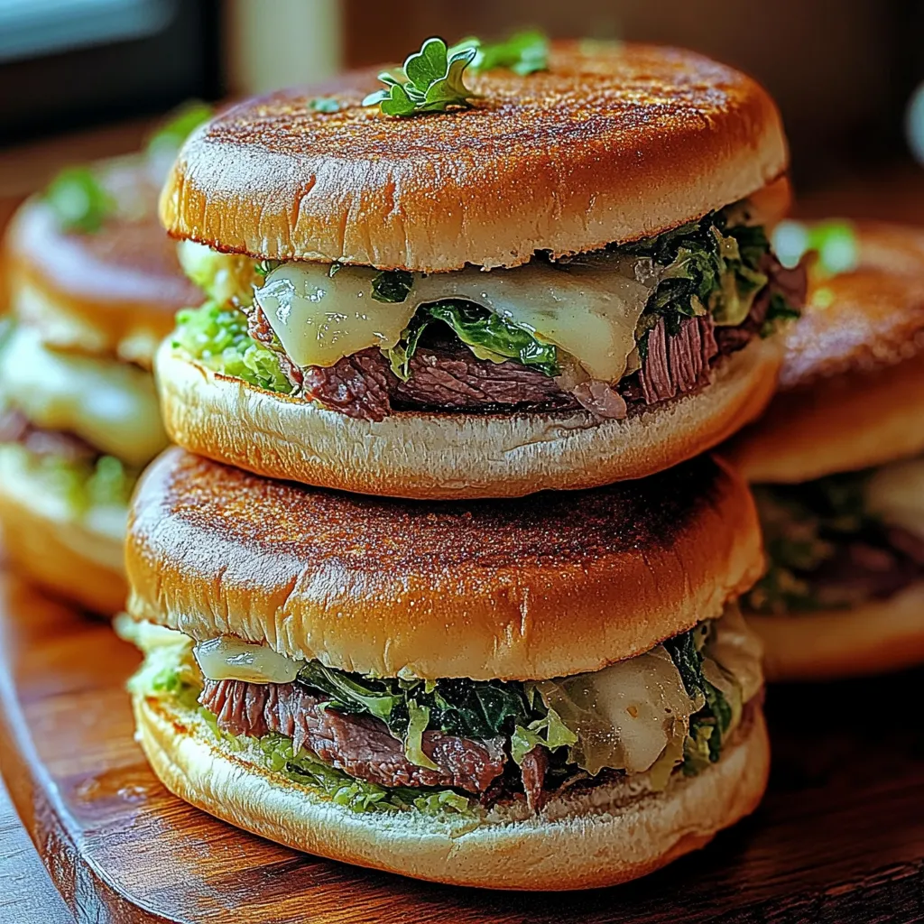 A stack of sandwiches with lettuce and cheese.