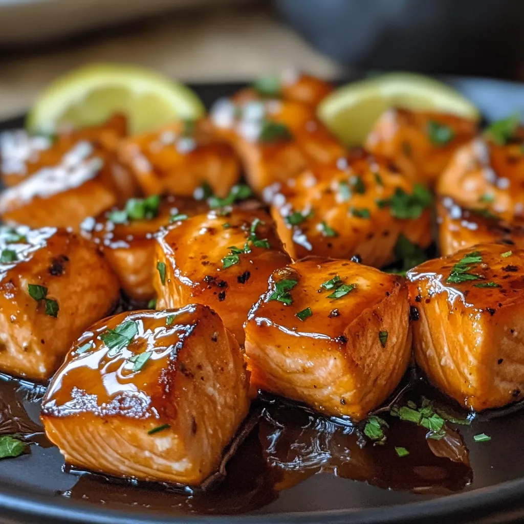 A plate of food with lemon wedges on top.