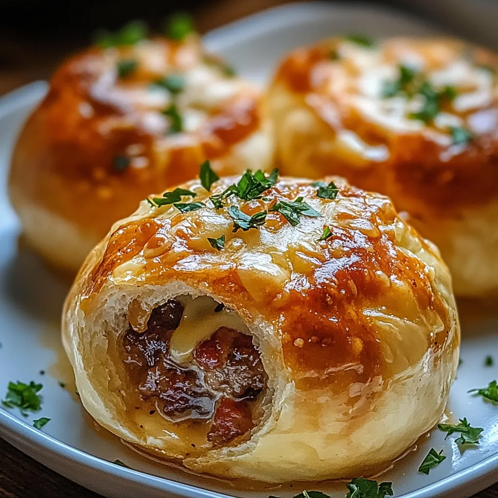 A plate of three pastry appetizers.