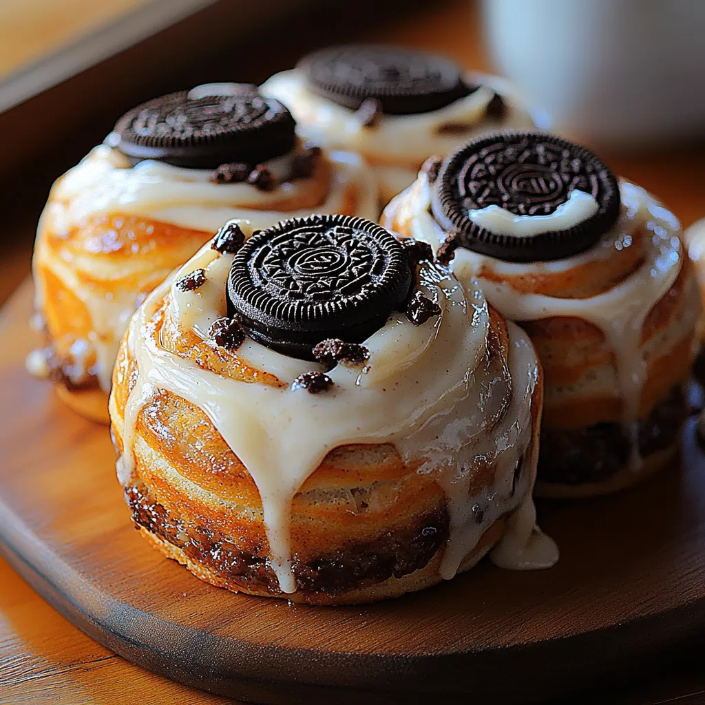 Three donuts with chocolate and white frosting.