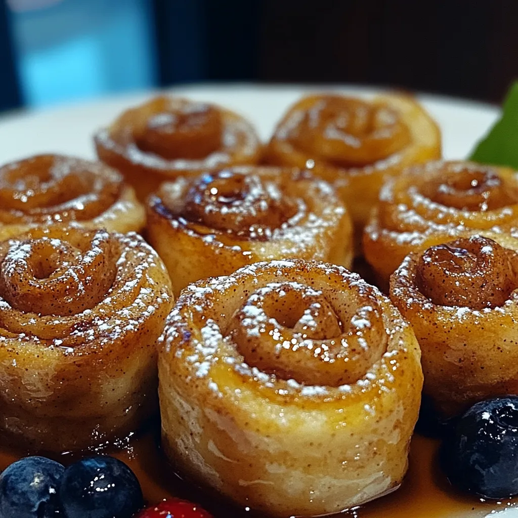 A plate of pastries with powdered sugar.