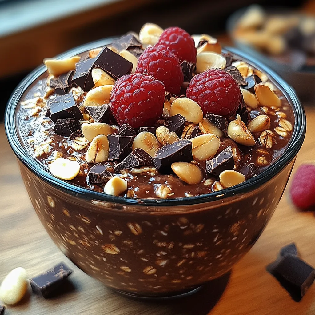 A bowl of chocolate with nuts and raspberries.