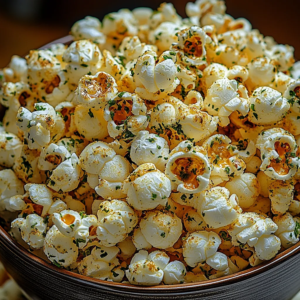 A bowl of popcorn with seasoning.