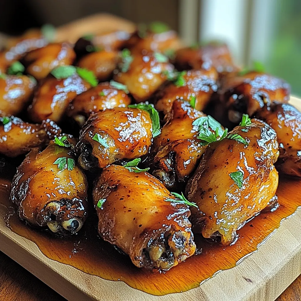 A wooden platter with a bunch of wings on it.
