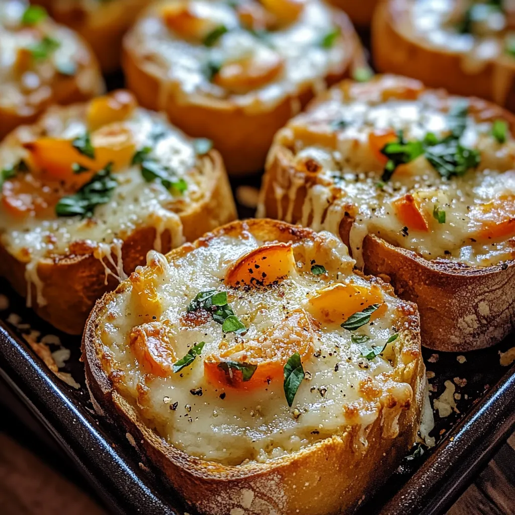 A tray of cheese and tomato stuffed bread.