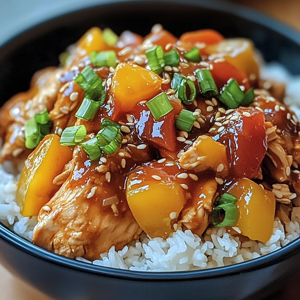 A bowl of food with rice and chicken.