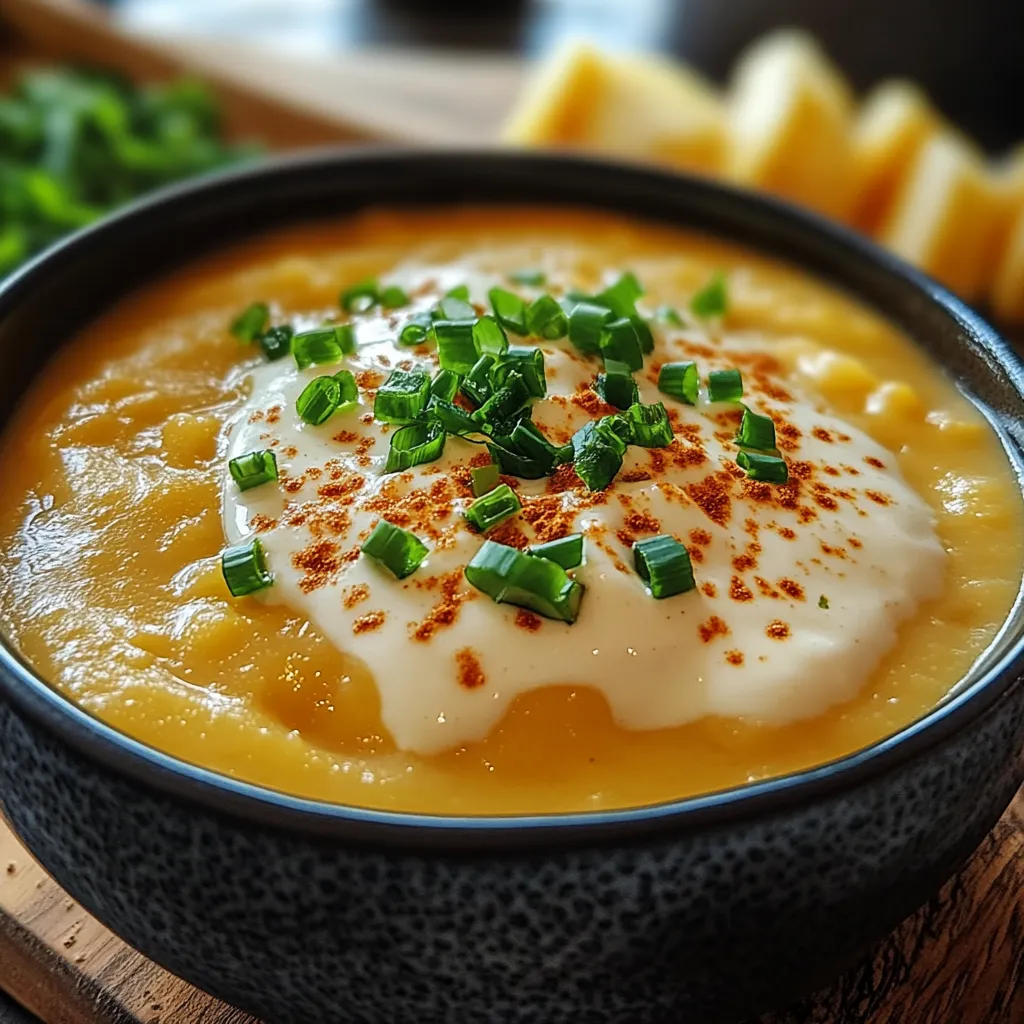 A bowl of soup with a sprinkle of cheese and garnish.