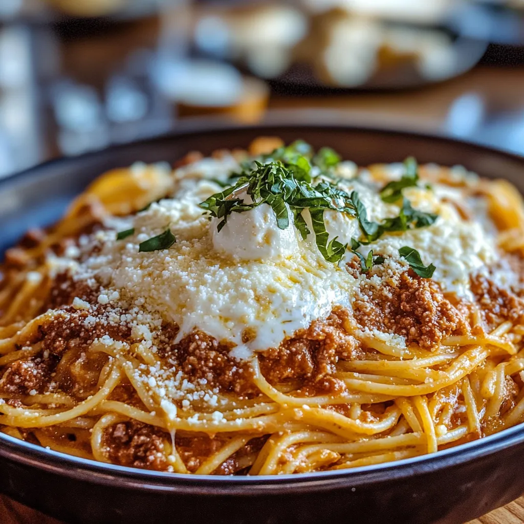 A bowl of spaghetti with white cheese on top.